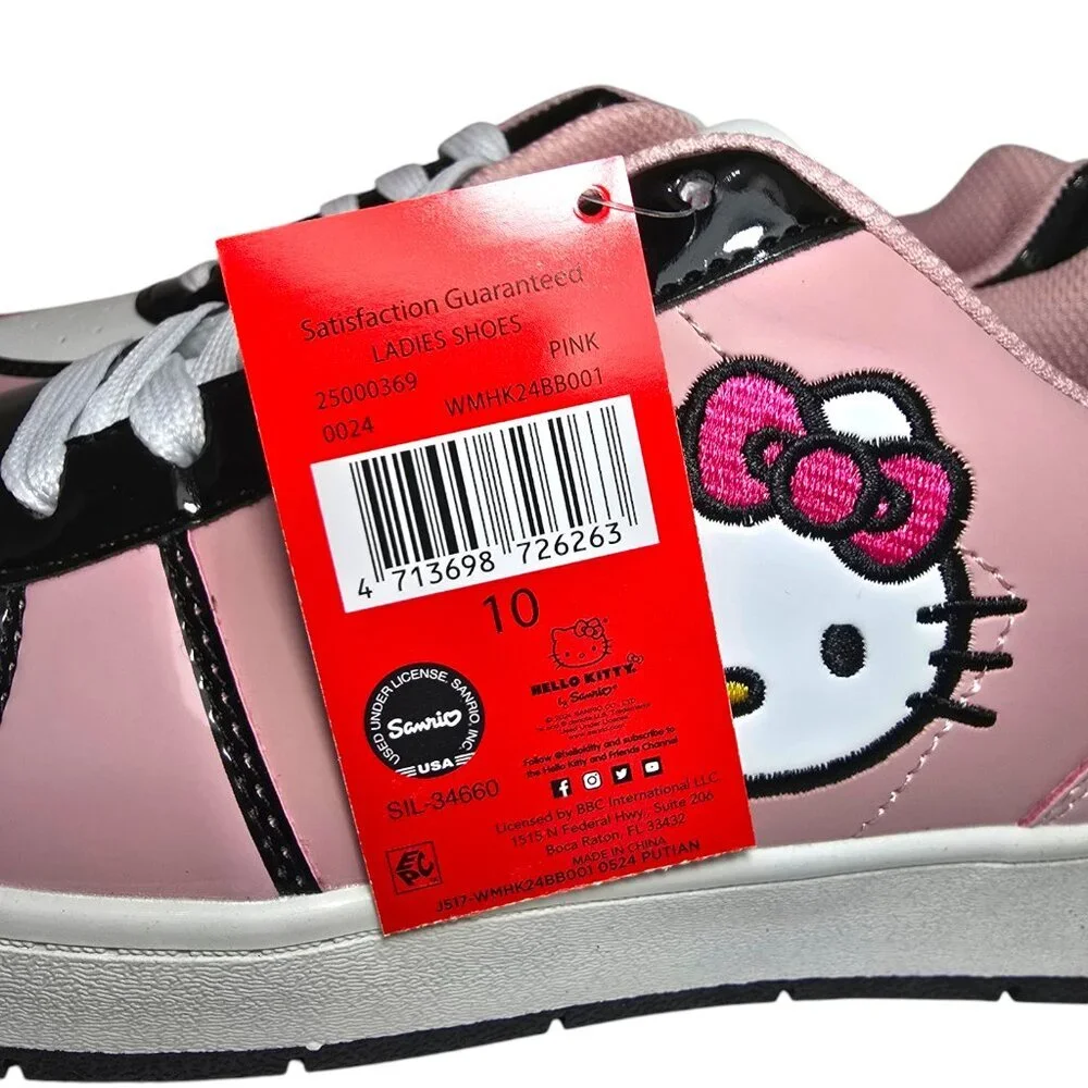 Hello Kitty Sanrio Casual Sport Court Sneakers Women's Size 10 Shoes Pink - Picture 4 of 12